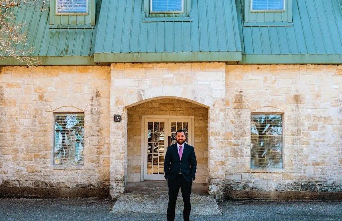 Attorney Todd A. Wilson outside the Law Office of Todd A. Wilson in Austin