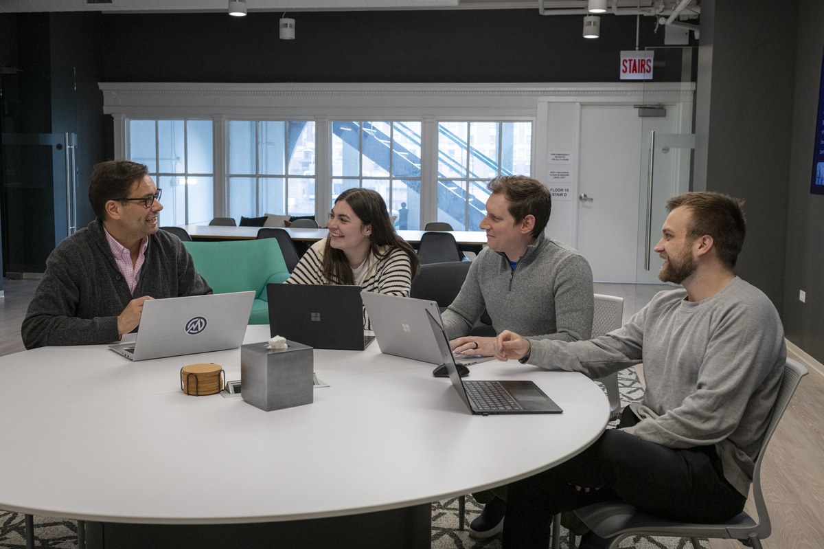 Marcel Digital team collaborating in the agency's Chicago office