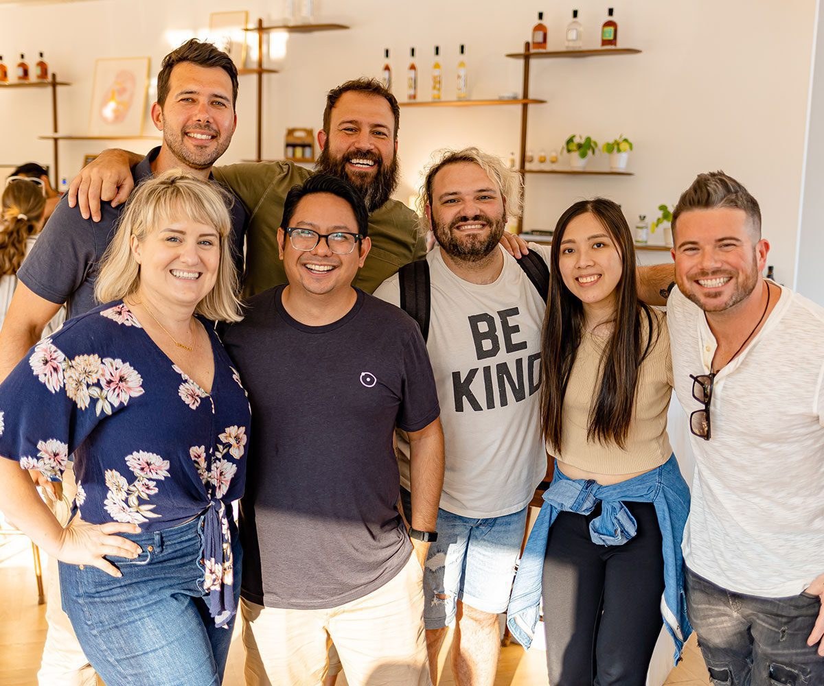 Orbit Media Studios team members together at a Chicago team outing