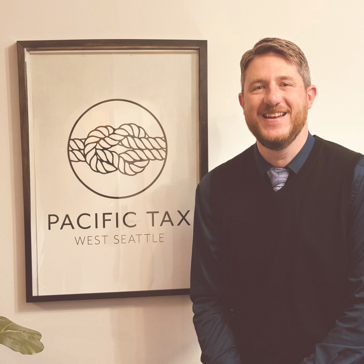 Kurt Romischer in the Pacific Tax West Seattle office