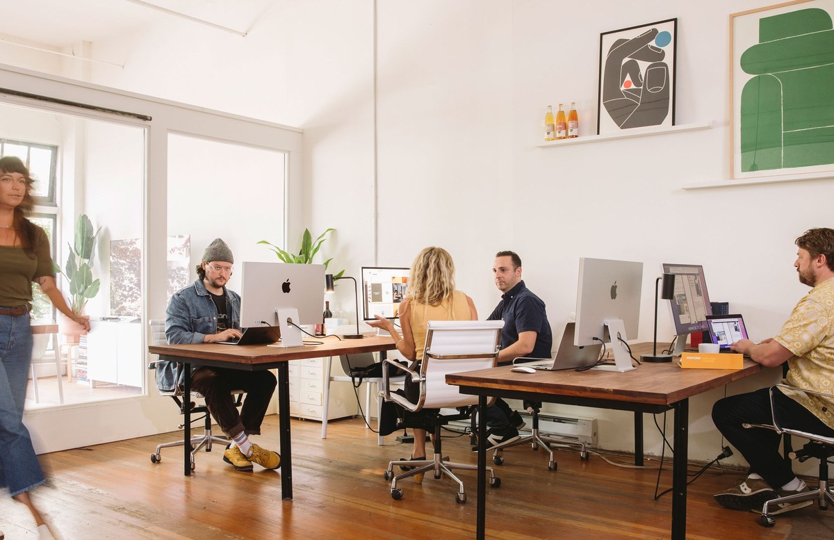 People People branding studio team at work in their Capitol Hill, Seattle office