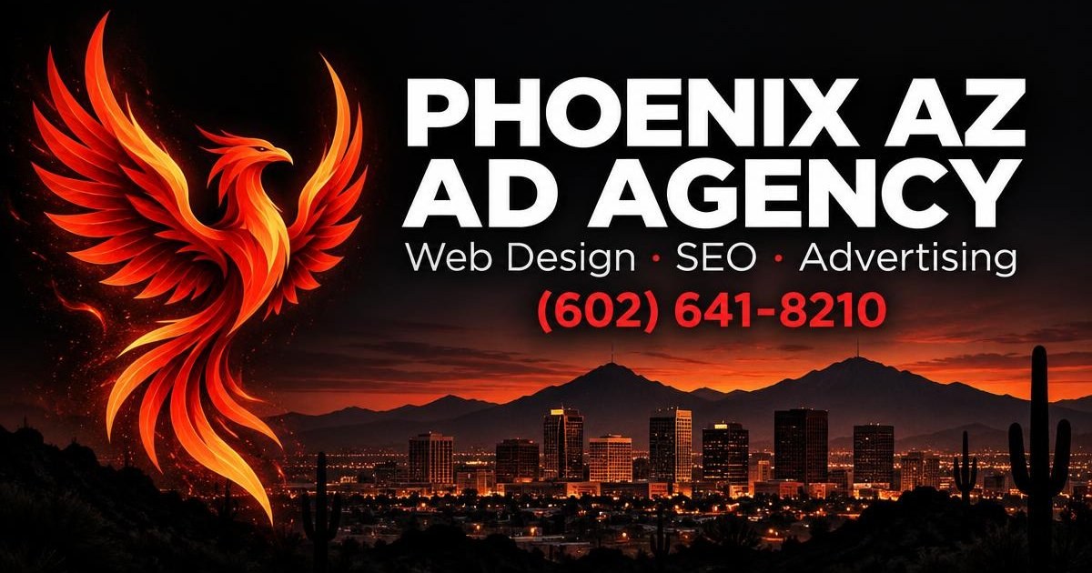 Phoenix AZ Ad Agency web design, SEO and advertising banner