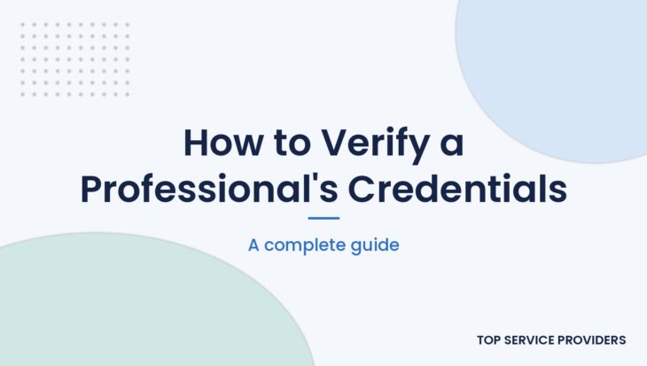 How to verify a professional's credentials