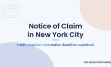 Notice of claim in New York City public hospital malpractice guide cover