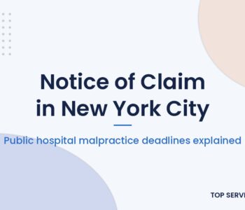 Notice of claim in New York City public hospital malpractice guide cover