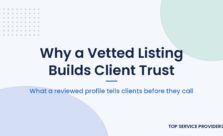 Vetted directory listing building client trust for local professionals